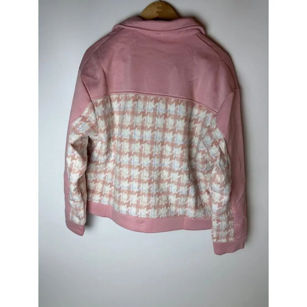 Pink houndstooth shacket - Picture 4 of 12